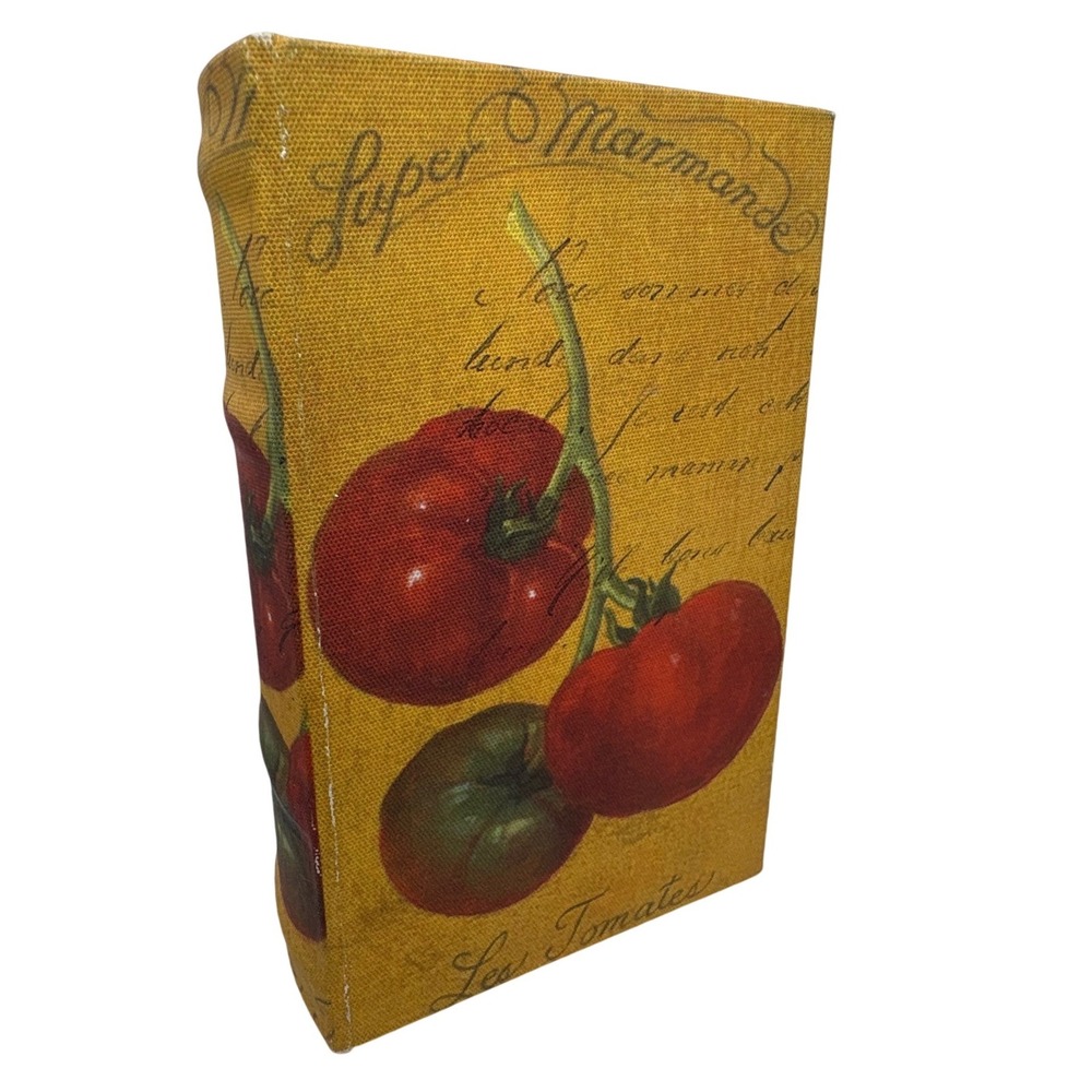 Decorative Book Box Tomato Marmalade Kitchen Storage Keepsake Hidden Compartment